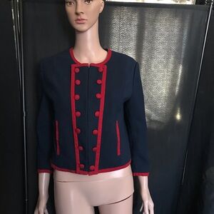 H&M blue crop 3/4 sleeves blazer 10